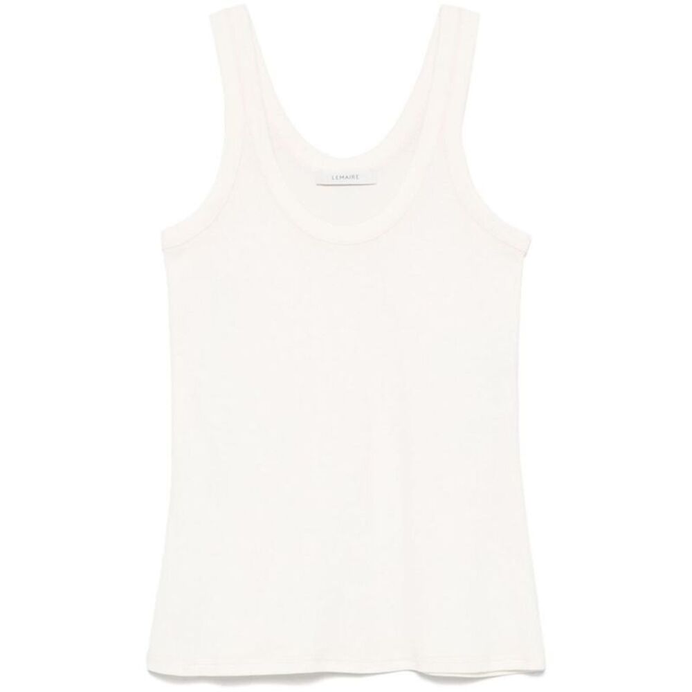 LEMAIRE Ribbed Cotton Tank Top Women YELLOW T-Shirts & Tops